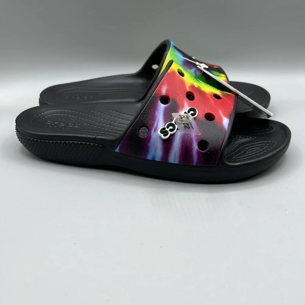Crocs Unisex Graphic Classic Slide Sandals, Multi, 11 US Women‎ 9 US Men